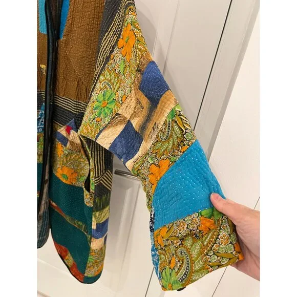 Namai Studio Handmade Original Long Quilt Jacket Coat - Picture 5 of 10